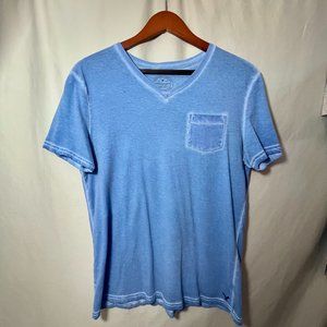 American Eagle Men's Blue Athletic Fit V Neck T-Shirt